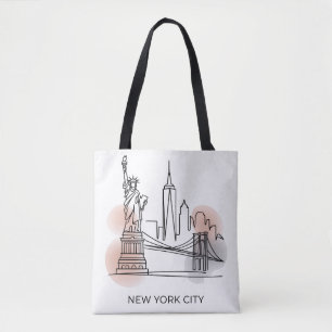 New York City Skyline Tote Bag for Women