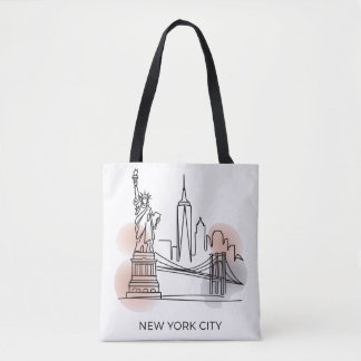 New York City Skyline Tote Bag for Women