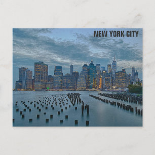 New York City Skyline Travel Photo Postcard