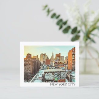 New York City Skyline Travel Photography Postcard