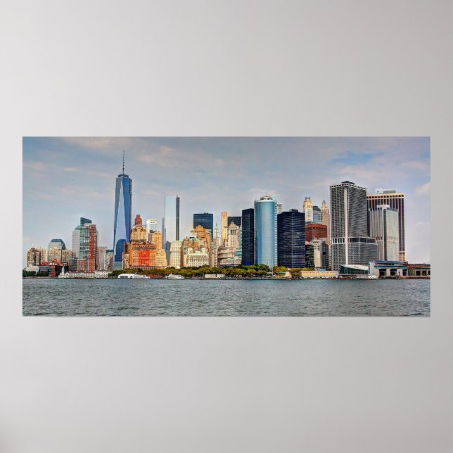 New york City Skyline/W Fredom Tower Poster (Front)