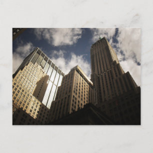 New York City Skyscrapers Against the Clouds Postcard