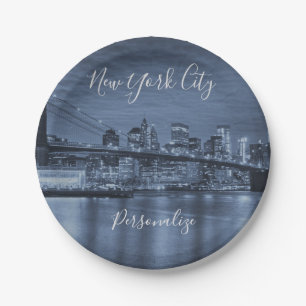 New York City Skyscrapers Paper Plate