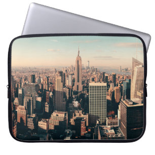 New York City skyscrapers rooftop urban view. city Laptop Sleeve