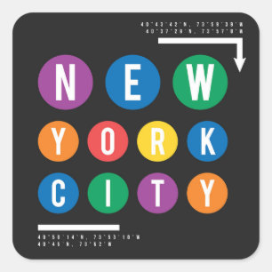 New York City Square Sticker