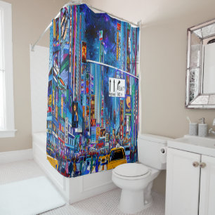 New York City Street  Shower Curtain