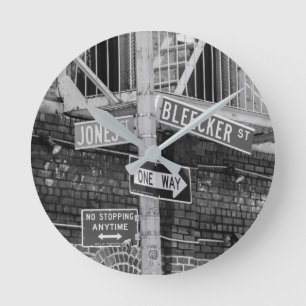 New York City Street Signs Clock