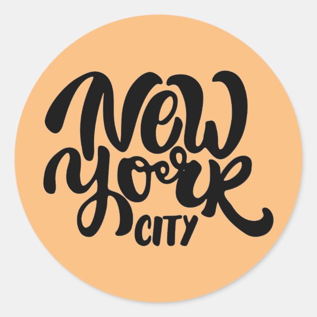 New York City Style Classic Round Sticker (Front)