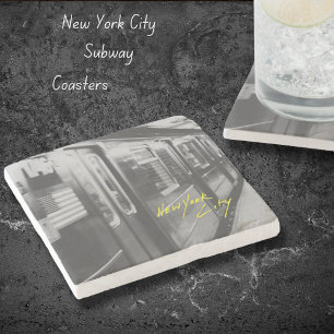 New York City Subway Train Stone Coaster