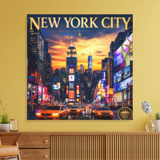 New York City Sunset Canvas Print
