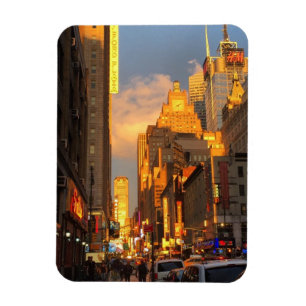 New York City Sunset Midtown Theatre District NYC Magnet