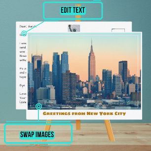 New York City Sunset Postcard