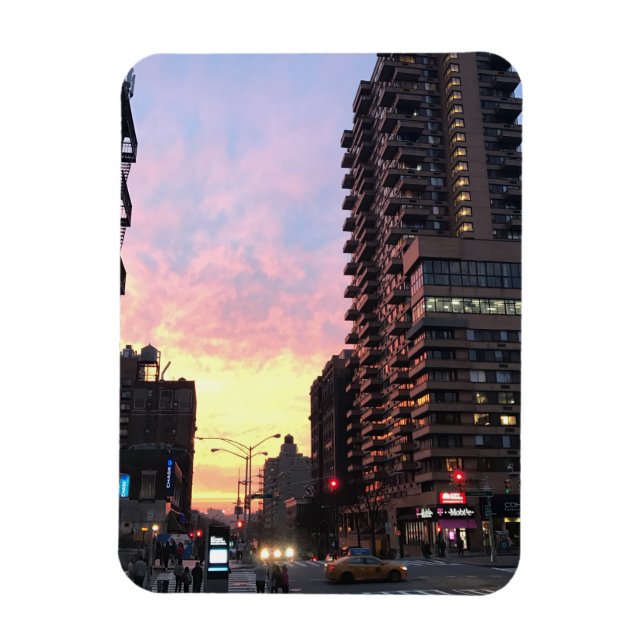 New York City Sunset Upper West Side Buildings NYC Magnet (Vertical)