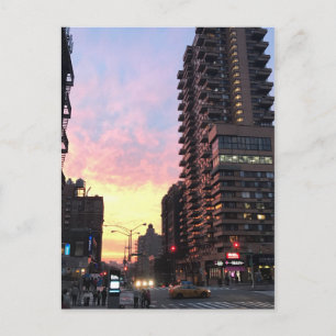 New York City Sunset Upper West Side Buildings NYC Postcard