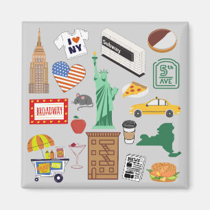 New York City Symbols Magnet