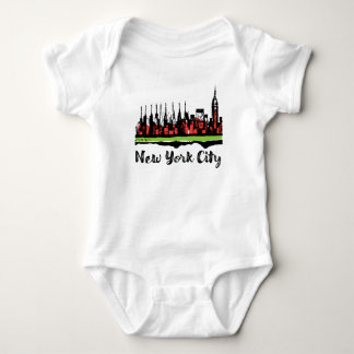 New York City T-shirt drawing / illustration Baby Bodysuit