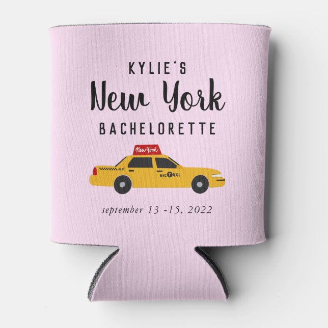 New York City Taxi Bachelorette Party Can Cooler (Front)