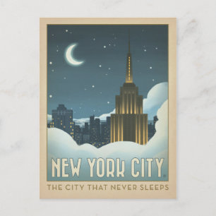 New York City   The City That Never Sleeps Postcard