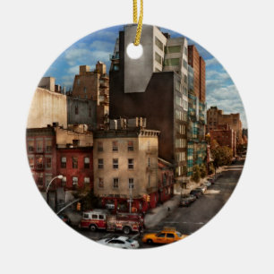 New York - City - The corner of 10th Ave & W 18th Ceramic Ornament