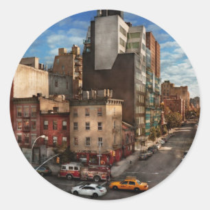 New York - City - The corner of 10th Ave & W 18th Classic Round Sticker