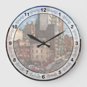New York - City - The corner of 10th Ave & W 18th Large Clock
