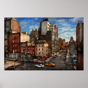 New York - City - The corner of 10th Ave & W 18th Poster