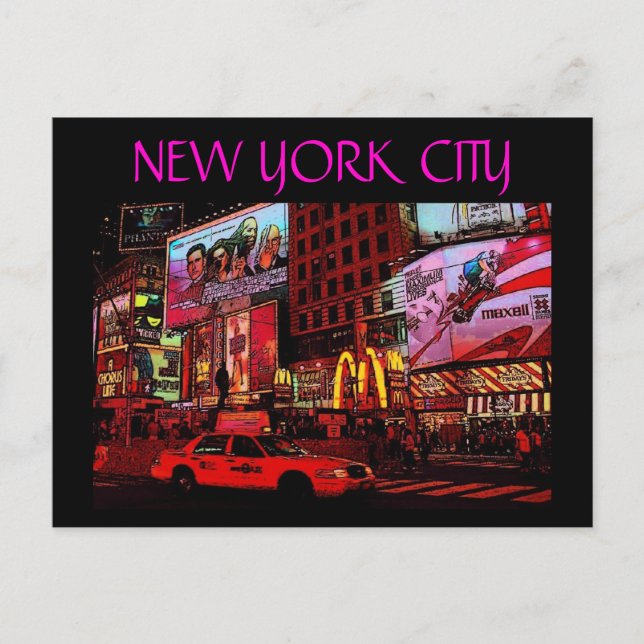 New York City (Times Sq.) Postcard (Front)