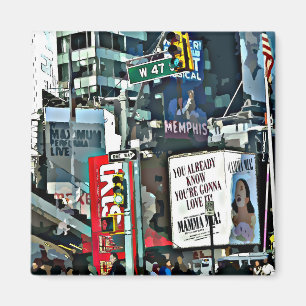 New York City Times Square Photo Magnet