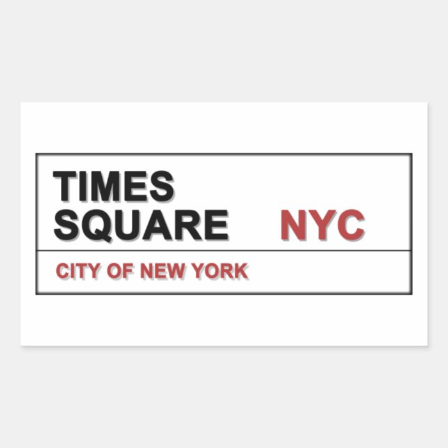New York City Times Square Rectangular Sticker (Front)