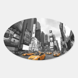 New York City - Times Square - USA Oval Sticker