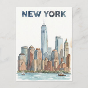 New York City travel postcard