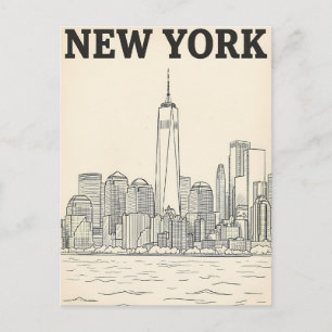 New York City travel postcard