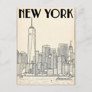 New York City travel postcard