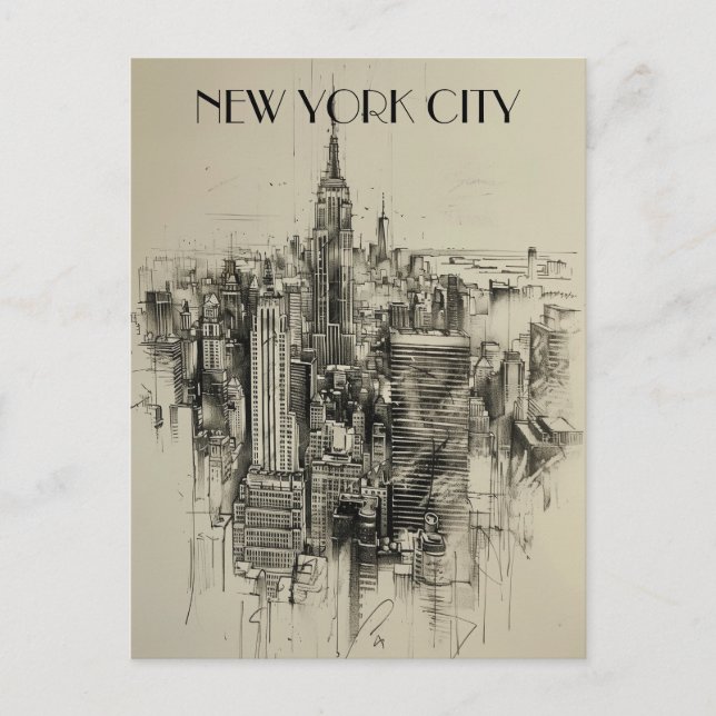 New York City Travel Postcard (Front)