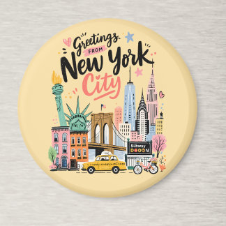 New York City Travel Tote NYC Art Magnet