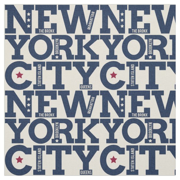 New York City Skyline Fabric