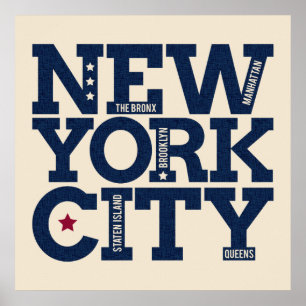 New York City Typography poster