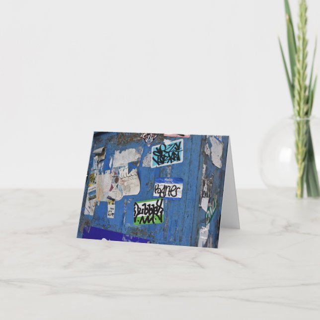New York City Urban Graffiti Street Art Photograph Card (Front)