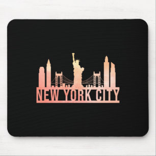 New York City Usa Cityscape Skyline Funny Gift _1  Mouse Pad