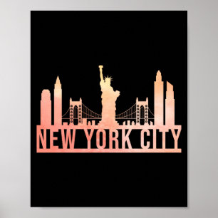 New York City Usa Cityscape Skyline Funny Gift _1  Poster