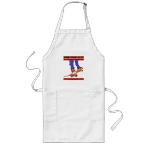 New York City, USA Cool Skateboard Long Apron