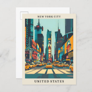 New York City USA Elegant Vintage Travel Postcard
