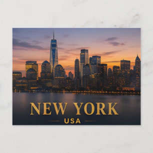 New York City USA Iconic Skyline Travel Destinatio Postcard