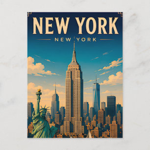 🗽 New York City USA  Skyline Visit 🗽 Postcard