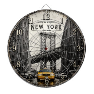 New York City Vintage Manhattan Bridge Dartboard