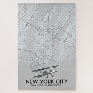 New York City Vintage style map Jigsaw Puzzle