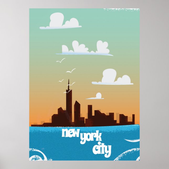 New York city vintage travel poster (Front)