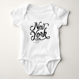 New York City vintage typography Baby Bodysuit