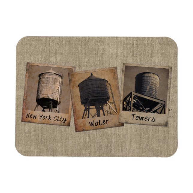 New York City Water Towers Magnet (Horizontal)
