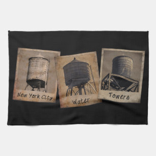 New York City Water Towers Tea Towels